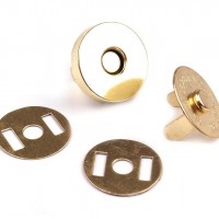 Magnetické zapínanie Ø15 mm zlaté5 - 5sada