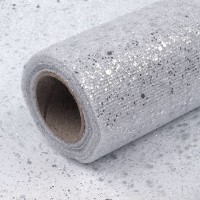 Tyl dekoračný s glitrami šírka 20 cm 10m