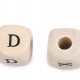 Drevené korálky kocka písmená 10x10 mm 2. akosť 1sáčok