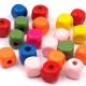 Drevené korálky kocka 10x10 mm 2. akosť 20g