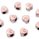 Kovové koráliky s veľkým prievlakom srdce 10x10 mm2 - 2ks