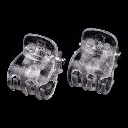 Štipec do vlasov malý 10x13 mm transparent20 - 20ks