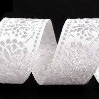 Vzorovka / povijan šírka 40 mm biela 1m