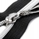 Špirálový zips so striebornými zúbkami šírka 7 mm dĺžka 70 cm 1ks