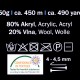 Pletacia priadza Sierra 150 g 1ks