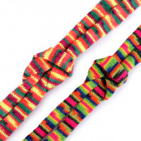 Šnúra pletená / dutinka indiánsky motív šírka 10 mm 1m