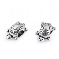 Kovový korálik korytnačka 10x14 mm5 - 5ks