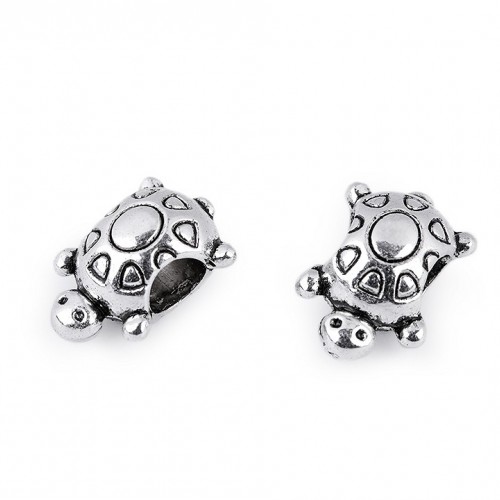 Kovový korálik korytnačka 10x14 mm5 - 5ks