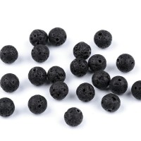 Minerálne korálky Prírodná láva Ø8 mm15 - 15ks
