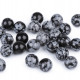 Minerálne korálky Obsidián vločkový Ø8 mm11 - 11ks
