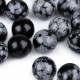 Minerálne korálky Obsidián vločkový Ø8 mm11 - 11ks