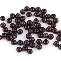 Drevené koráliky Ø6 mm 10g