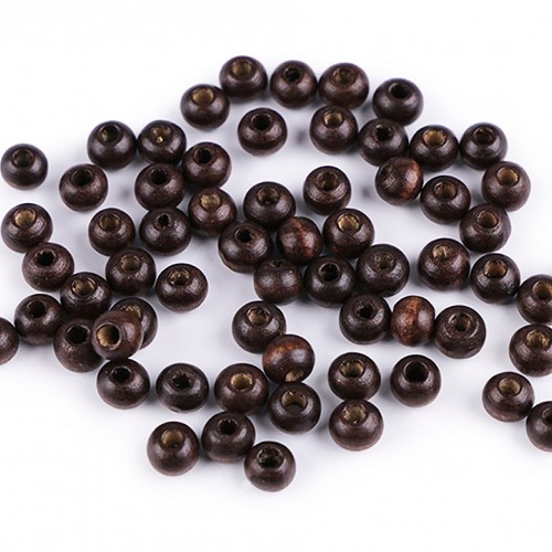 Drevené koráliky Ø6 mm 10g