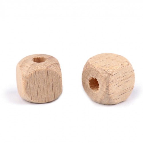 Drevené korálky kocka 12x12 mm10 - 10ks