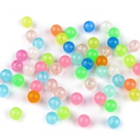 Plastové korálky svietiace v tme Ø8 mm20 - 20g
