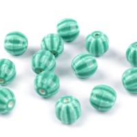 Porcelánové korálky ryhované Ø13 mm 30g