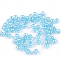 Plastové korálky dúhové Ø6 mm 10g