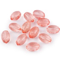 Plastové koráliky ploškované olivy 10x15 mm 10g