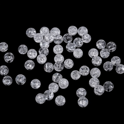 Praskaný krištáľ syntetický minerál Ø4 mm50 - 50ks