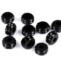 Plastové korálky s veľkým prievlakom 7x14 mm 10ks