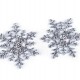 Nažehlovačka vločka s glitrami Ø4 cm 10ks