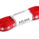 Rypsová stuha vločky šírka 10 mm vianočná5 - 5m