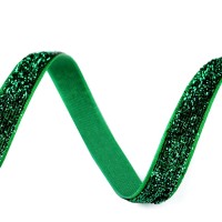 Zamatová lurexová stuha šírka 10 mm 1m