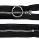 Kovový zips šírka 4 mm dĺžka 20 cm so striebornými zúbkami 1ks