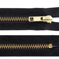 Kovový zips šírka 6 mm dĺžka 16 cm 1ks