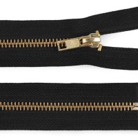Kovový / mosadzný zips šírka 6 mm dĺžka 85 cm 1ks