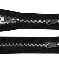 Zips kovový No 5 deliteľný 2 jazdce / dvojcestný 60 cm 1ks