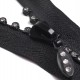 Kosticový zips šírka 4 mm dĺžka 50 cm so štrasovými kamienkami 1ks