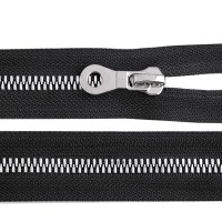 Kostený zips, imitácia kovu No 8 dĺžka 60 cm bundový 1ks