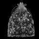 Darčekové vrecúško vločky 13x18 cm organza10 - 10ks
