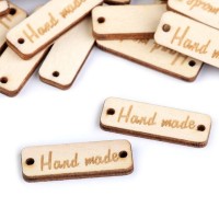 Drevená ceduľka / ozdoba Handmade 10x30 mm10 - 10ks