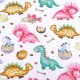Bavlnená látka / plátno dinosaurus 1m