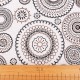 Bavlnená metráž / imitácia ľanu hrubšia, mandala 1m