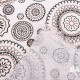 Bavlnená metráž / imitácia ľanu hrubšia, mandala 1m