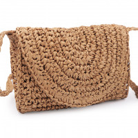 Háčkovaná kabelka z rafie - lyka crossbody 16x21 cm 1ks