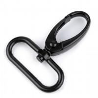 Kovová karabína čierna prievlak 32 mm 1ks