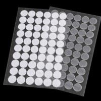 Suchý zips samolepiaci kolieska Ø15 mm transparentné 1kar.