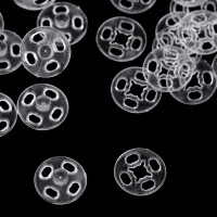 Plastové patentky / stláčacie gombíky transparentné Ø10 mm10 - 10pár