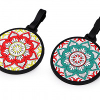 Menovka / visačka na kufor mandala 1ks