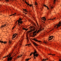 Dekoračný satén Halloween / čarodejnice 1m
