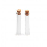 Sklenená fľaštička s korkom 10x55 mm 12ks
